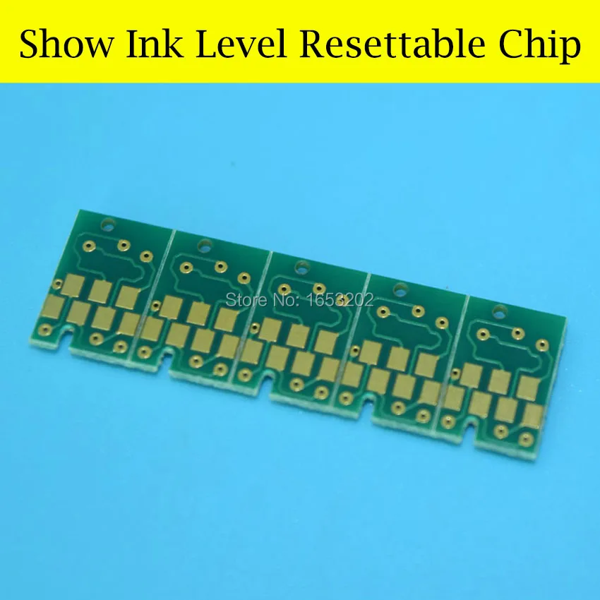 1 PC Reseter With 8 Pieces Show Ink Level Resettable Cartridge Chip For Epson 4880 Ink Cartridge T6071 T607