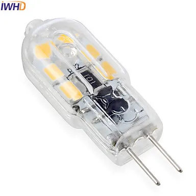 

IWHD 2W G4 светодиодная лампа 12 В SMD3528 120LM 220 В светодиодная G4 двуконтактная лампа заменяет галогенную прожекторную люстру 10 шт.