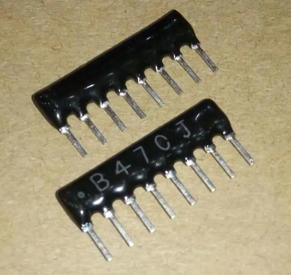 

200pcs/lot B type DIP Network Resistor 8pin 1/8W 5% B08-472JP B472J 4.7K B08-102JP B102J 1K 200R 4.7K 330R 10K DIP exclusion