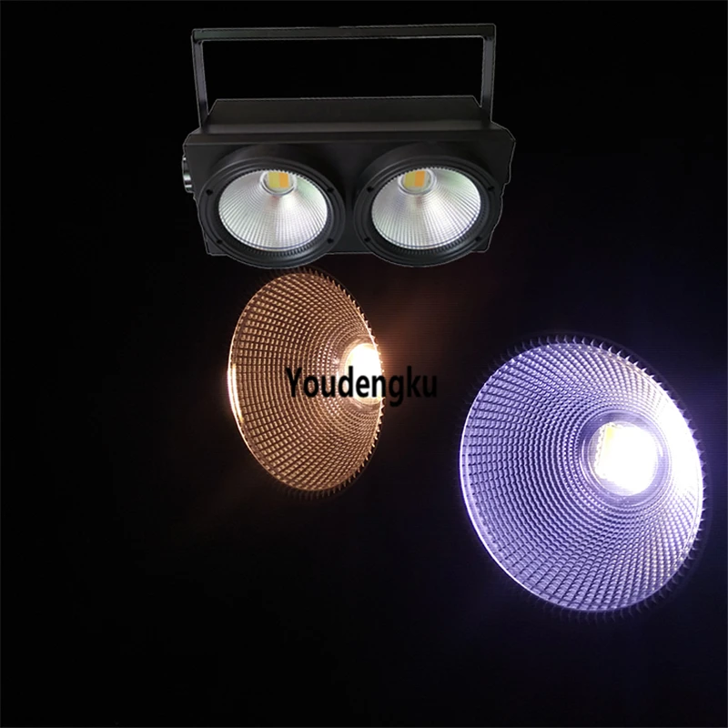 

10 pieces DMX Control 2 Eyes Led Audience Blinder Cob 2x100w warm white cool white Double Eyes LED panel Matrix Blinder light