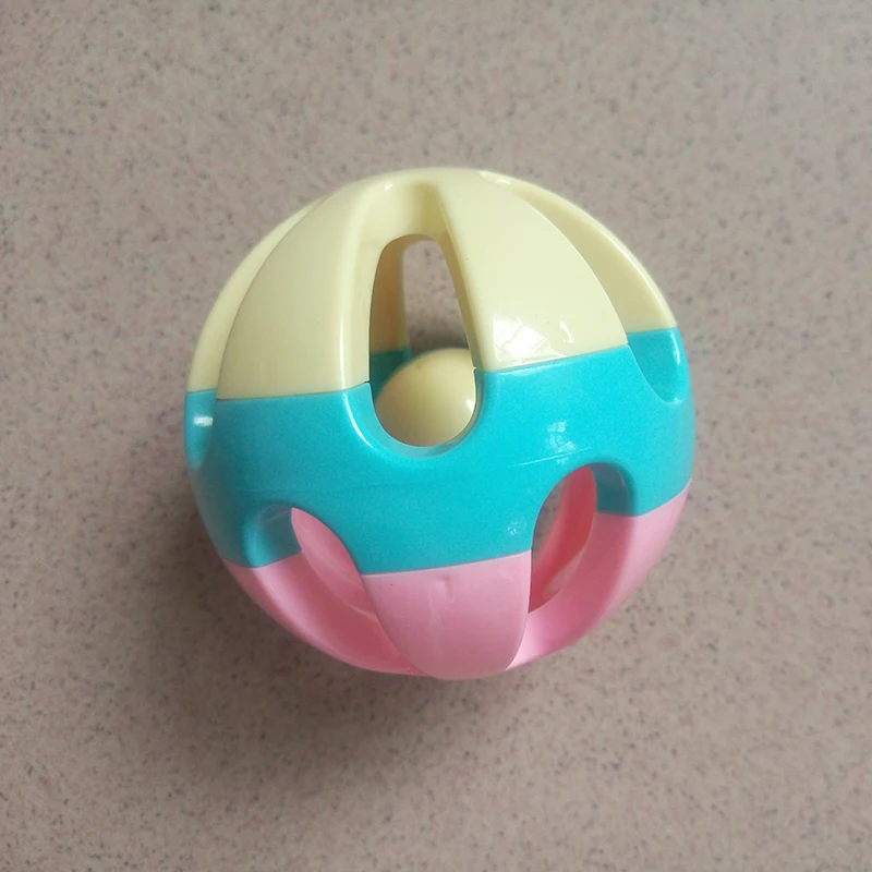 8cm Baby Rolling Ball Toy Kids Play Mat Toy Rattles Ball for 2-15 Months Baby Carriage Pendant Bell Activity Hearing Appliance