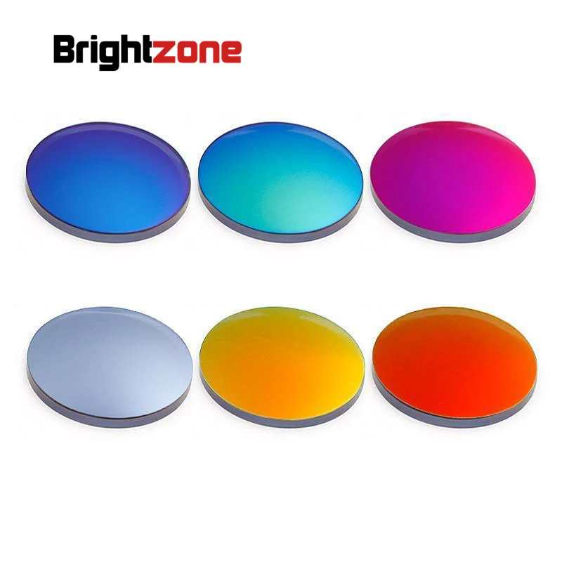 New items high grade brand CR-39 resin mirror colorful polarized lenses myopia polarized sun-lens customized(one pair price)