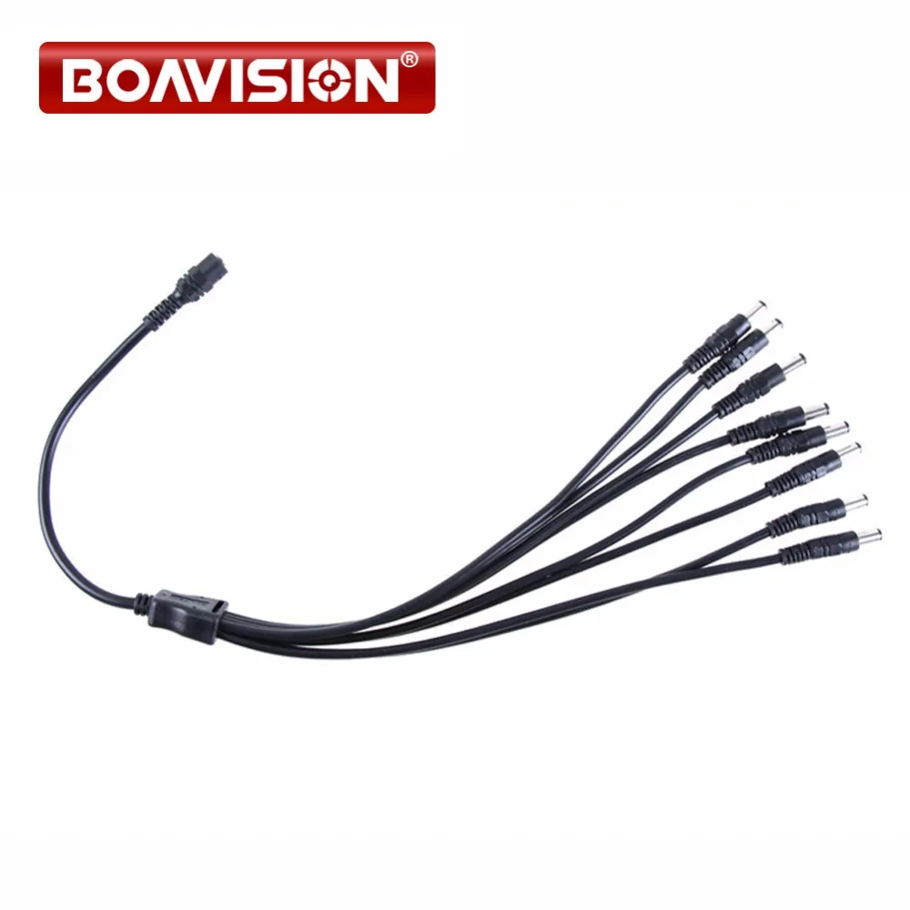 Power Supply Cable 8 In 1 Splitter Power Cable For CCTV Camera DC Power Jack Splitter Adapter Connector Cable