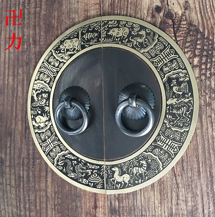 

Exclusive Chinese antique furniture of Ming and Qing Dynasties copper fittings copper door wardrobe copper handle round house co