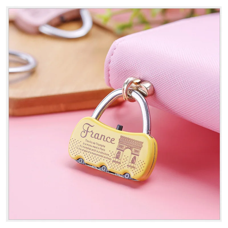 Mini 3 Digital Combination Code Locks Travel Suitcase Luggage Bag Drawer Cute Code Lock Zipper Padlock Pendant Decorative