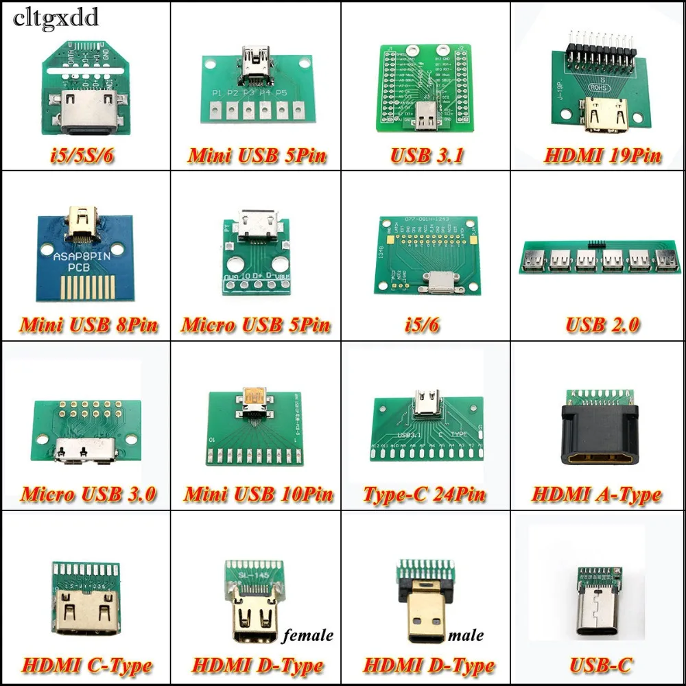 cltgxdd Mini/Micro USB Test PCB Board For iPhone 5 5S 6 Type-C/ HDMI-com/USB 2.0 3.0 3.1 Charging Dock Flex Easy Test Tool board ss 905a 7 0 for iphone 6 13 and sam series power boot control line cable power test boot cable added battery boot function