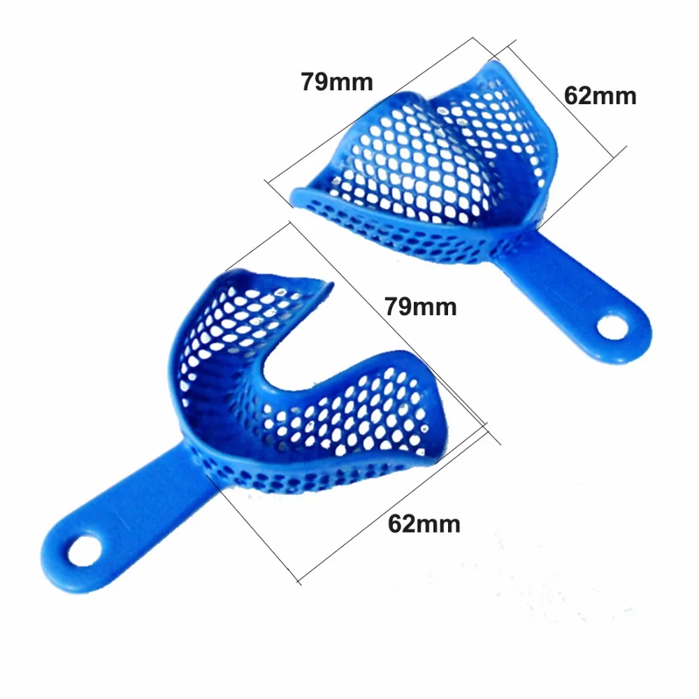 10 pieces/lot Large Size Teeth Tray Plastic-Steel Dental Impression Trays Denture Model Tray Dentist Tools Dental care