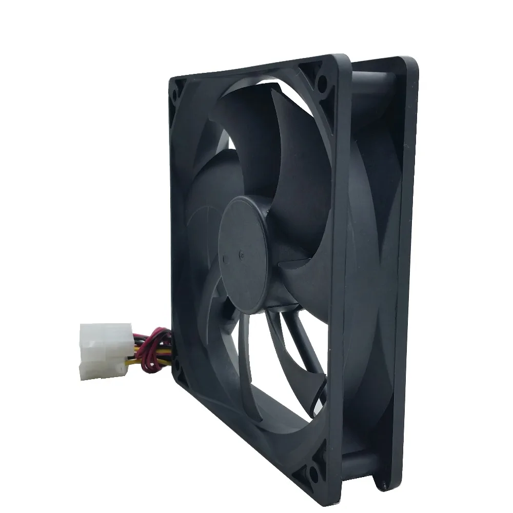 PC Computer Case 12025s 12cm 120mm 120x25mm DC 12V black 4Pin male/female Cooling Fan