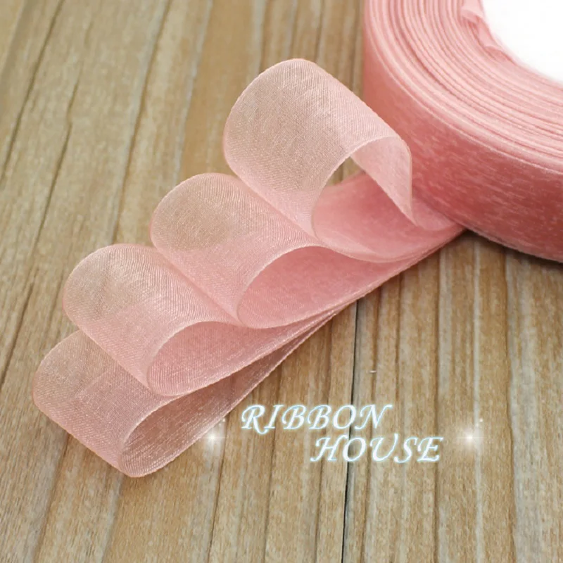 (50 yards/roll) 1\'\'(25mm) organza ribbons wholesale gift wrapping decoration ribbons