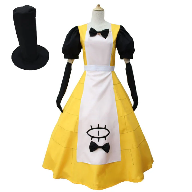 Bill Cipher Cosplay Costume Mystery Attack Outfit Halloween Costumes with hat  Women Version