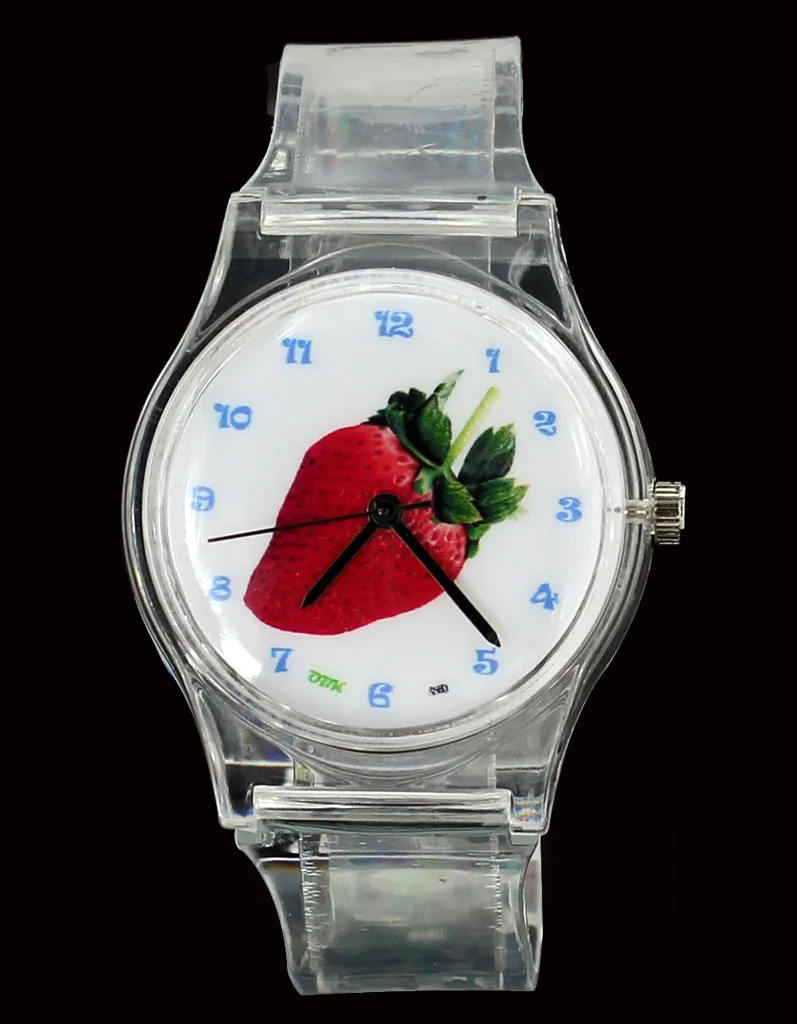 Reloj de pulsera deportivo de dibujos animados para niños, fruta de manzana, limón, naranja, girasol, sandía, fresa, regalo para estudiantes