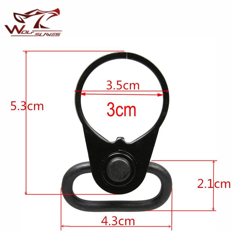 Tactical 20mm Rail QD Ring Push Button Quick Detach Release QD Sling Swivel Scope Mount Ring 223 AR15 Accessories