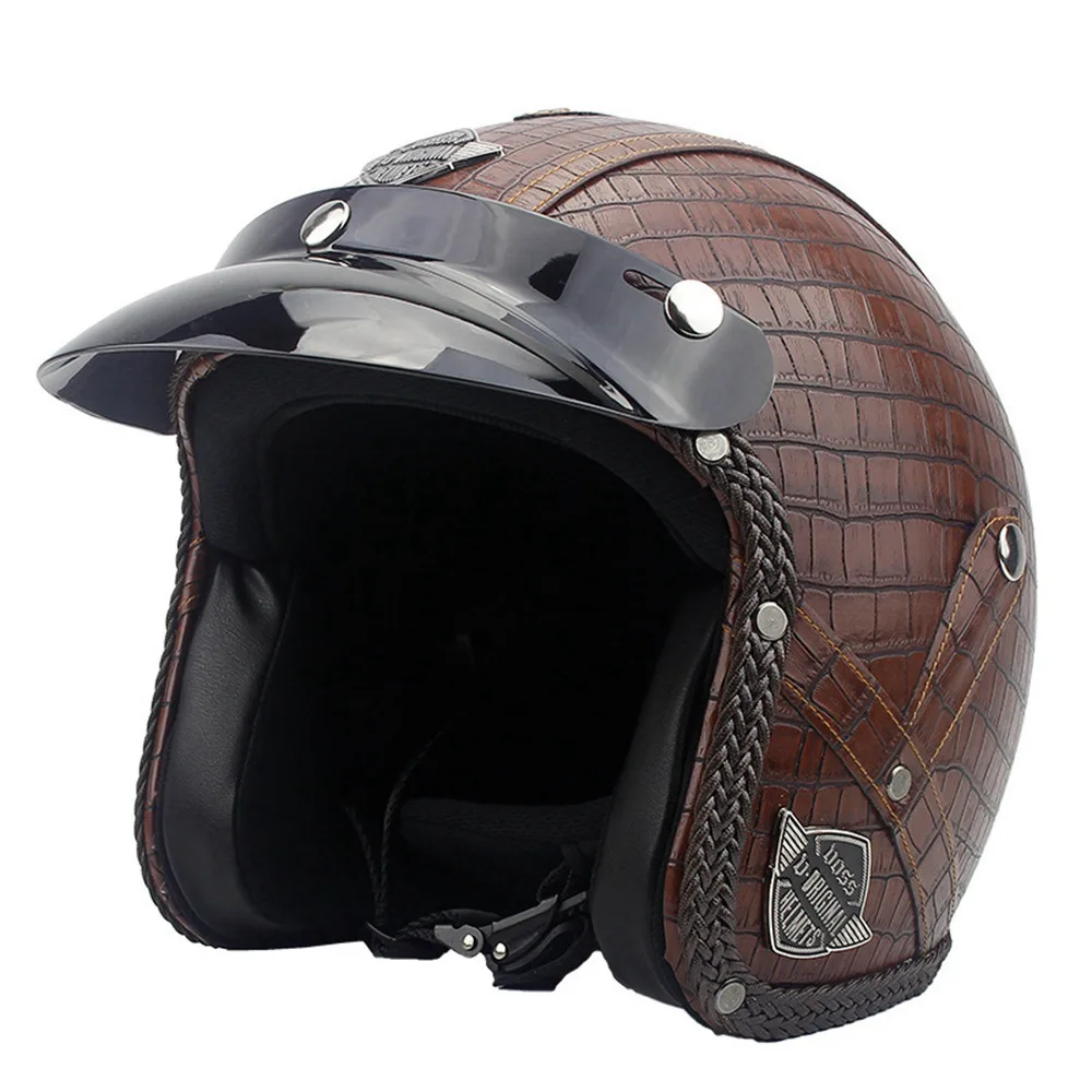 

Vintage Motocross Helmets Retro Open Face Motorcycle Helmets for Yamaha Honda Moto etc. Motorbike Scooter Accessories