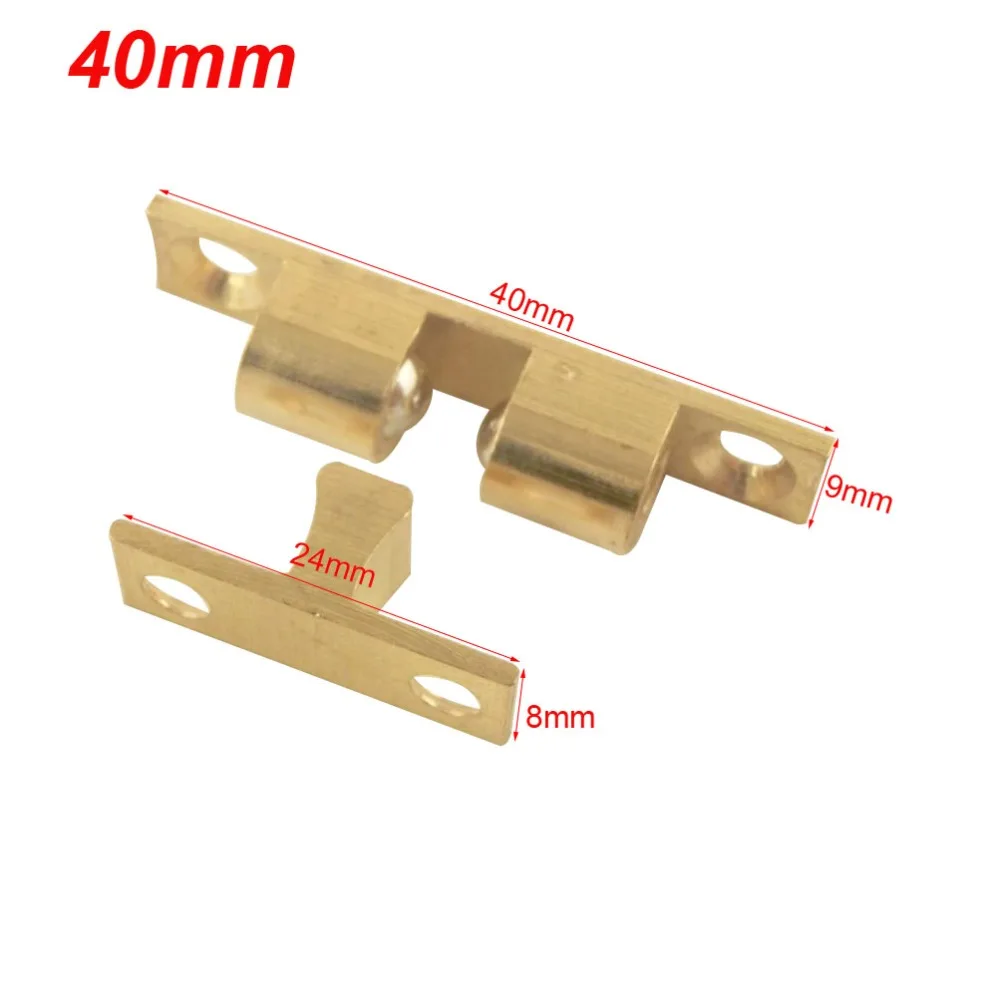 10pcs Door Catches Touch Beads Lock Door Spring Clip Cabinet Closer Brass Double Ball Catch Cabinet Door Latch