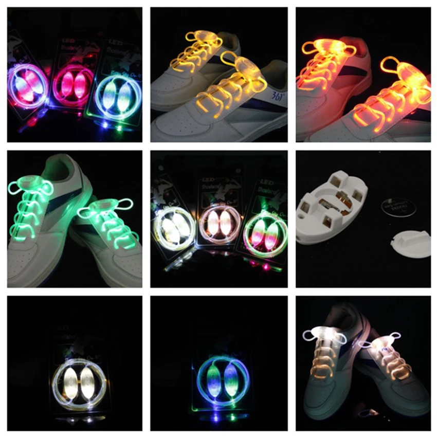 1PC LED Luminous Shoes Strip Night Outdoor Running Sport Shoes Flash Strap Disco Party Club Glow Shoelace Kids Novelty Gift