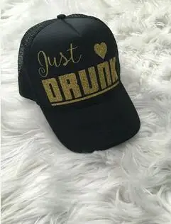 custom bridesmaid glitter Drunk in love trucker hats caps Bachelorette wedding favor gifts bridal shower party decorations