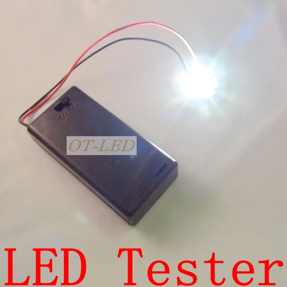 Freeshipping! Mini Box LED-Tester Test Box für Eingang 3 V High Power LED Leuchtdiode Lampe lampe.