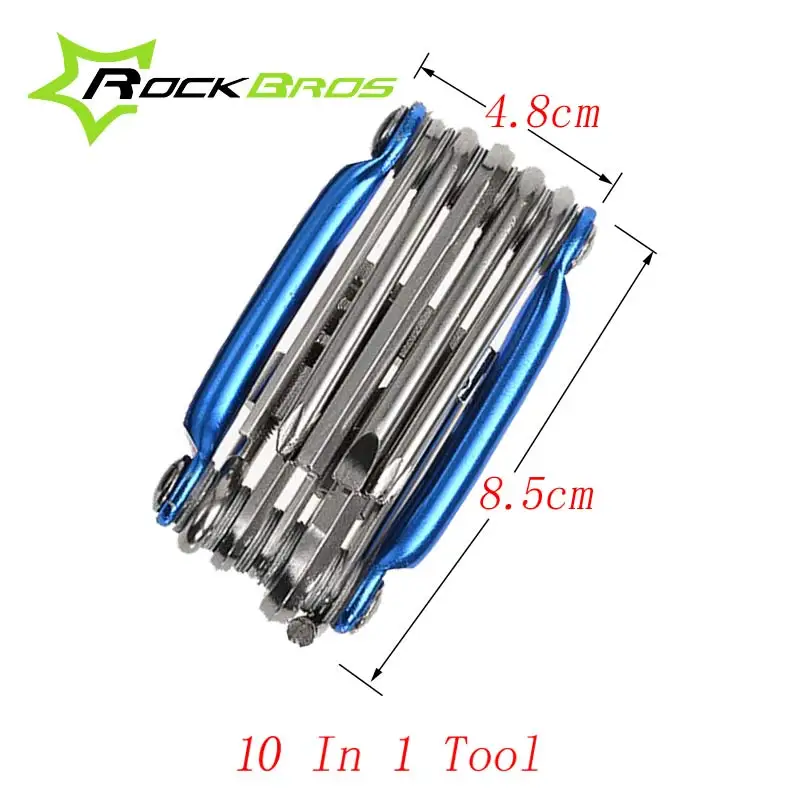 ROCKBROS Multifunctional Bicycle Repair Folding Tools Sets Kit Wrench Screwdriver Chain Cutter Portable MTB Bike Accessories