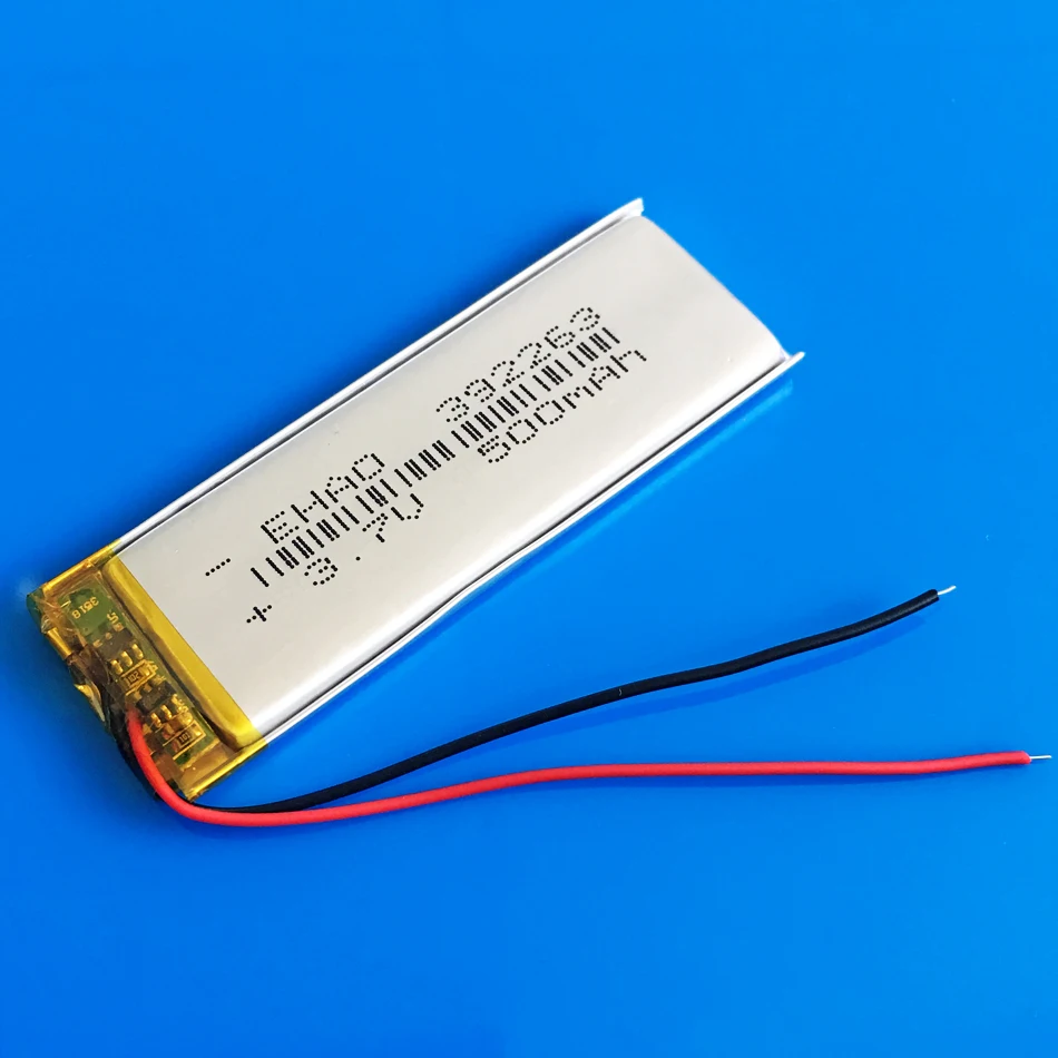 5 قطع 3.7 فولت 500 مللي أمبير 392263   بطارية ليبو بوليمر ليثيوم قابلة لإعادة الشحن لكاميرا الكتاب الإلكتروني MP3 GPS DVD ومسجل بلوتوث