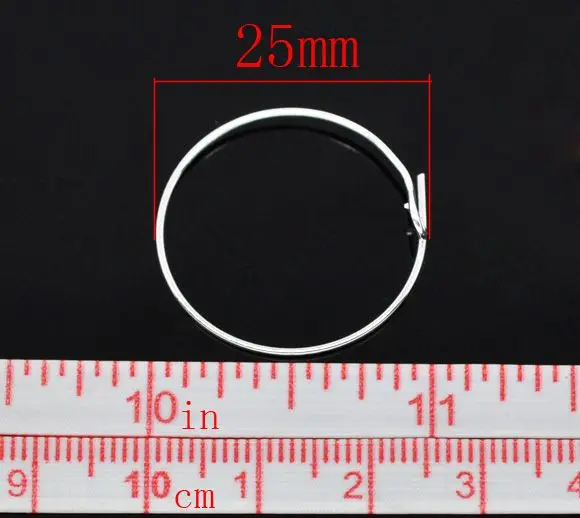 8Seasons 200PCs/Lot Christmas Wine Glass Charm Rings Hoop Silver Color Drink Marker Diy Wine Cup Tags For House Party 25mm Dia.