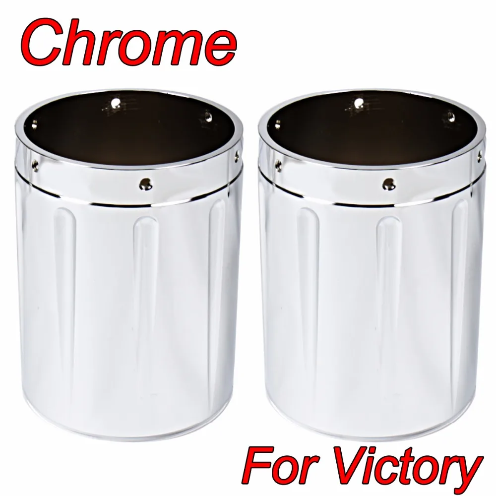 

4 1/2" Chrome Shallow Cut Exhaust Tips For Victory Hardball Vision Cross Country Road Models