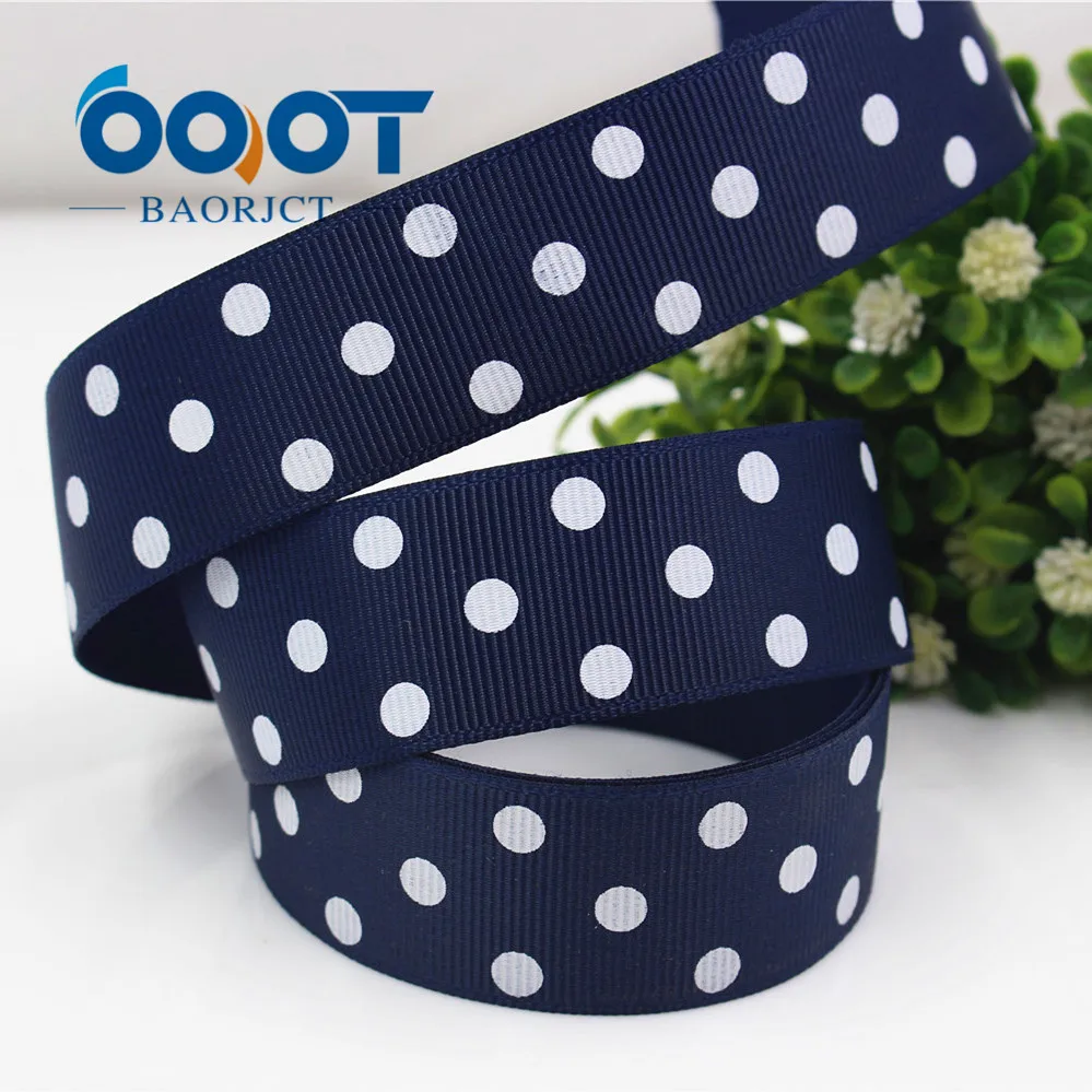 OOOT BAORICT 1762213,Polka Dots grosgrain Ribbon,25MM ,10 yards The tape for Sewing ,DIY Headdress Accessories Handmade material