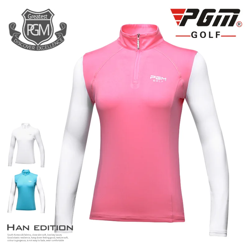 Elastic Summer  Stitching Shirt Tops Women Clothes Sun Protection Ice Silk Long Sleeves Lady Shirts Outdoor Golf Sportswear