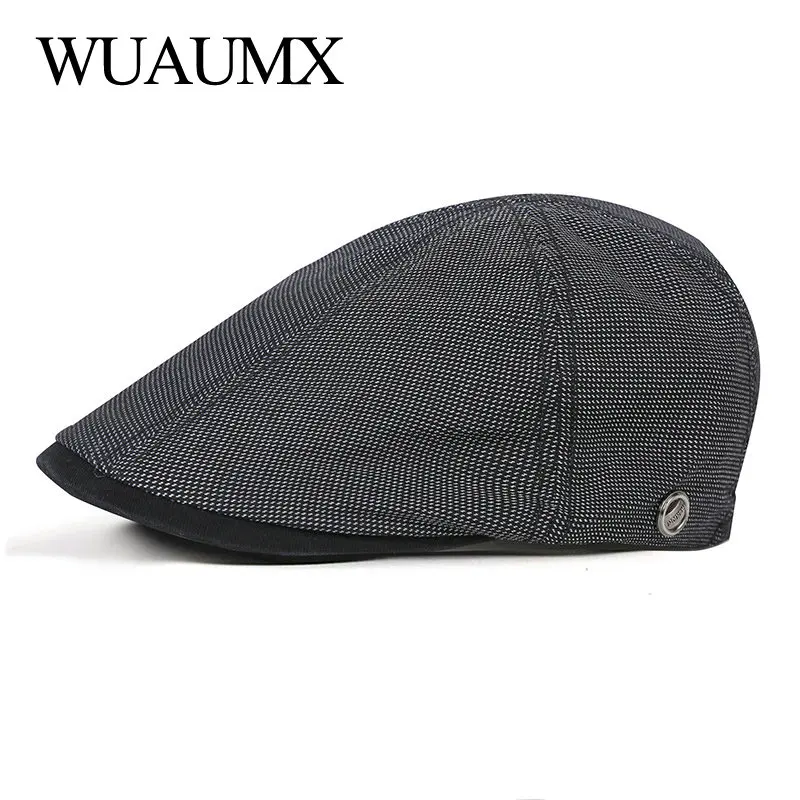 Branded Casual Spring Summer Men Berets Hats Women Newsboy Caps Cabbie Duckbill Ivy Flat Hat Herringbone Caps Adjustable