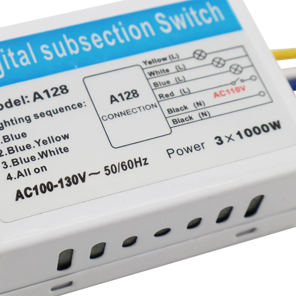 110V 2 Ways 3 Ways Digital Subsection Switch for Ceiling Light 2/3 Road Independence Control Section Switch Piecewise Switch