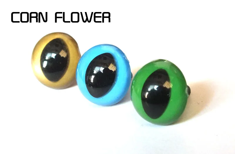 60pcs Mixed Color 18mm Plastic Cat Eyes Safety Eyes & White Washer For Diy Animal Doll Toy Child Gift