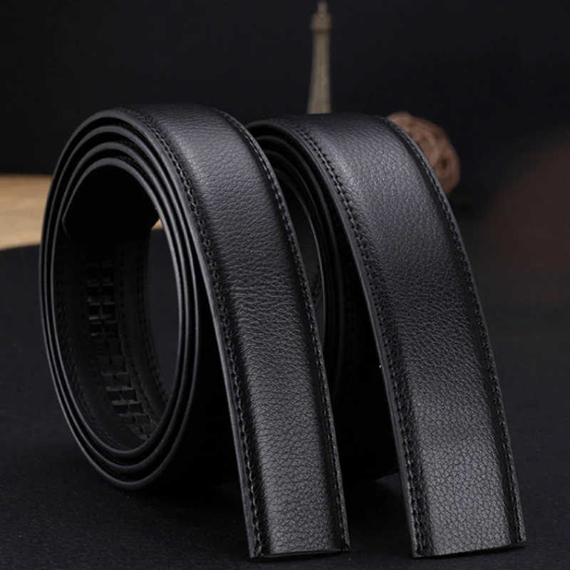 

new men's automatic 3.5cm belts No Buckle Belt Brand Belt Men High Quality Male Genuine Strap Jeans Belt longer 160cm harajuku