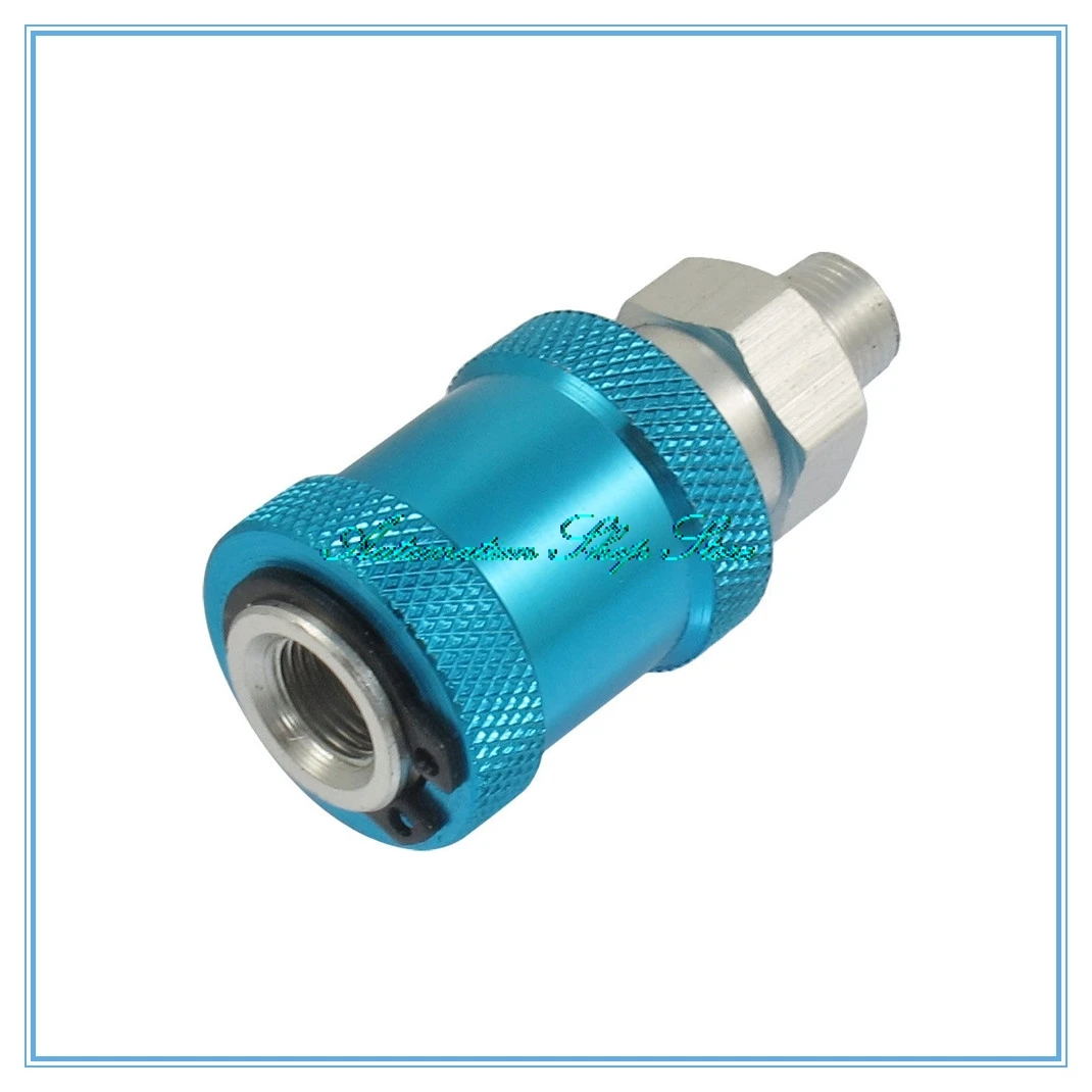 

pneumatic valve HSV-06 G1/8" Male female thread Silver Tone Blue Hand Operated Slide Valve