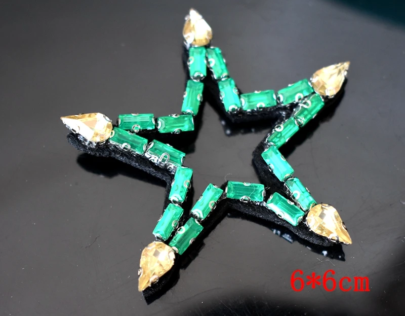 Hollow Star crystal sequins Rhinestones bead patches sew on beading applique clothes shoes bags decoration patch DIY