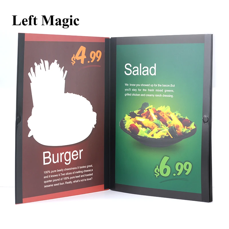 Food To Go Magic Tricks Super Hamburg Takeaway Street Close-Up Stage Magic Props Accessories Mentalism Gimmick G8199