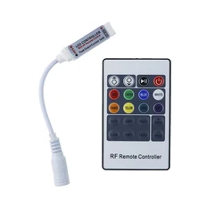 Mini RGB Led Controller RF 20Keys Wireless 6A Remote Control with DC Connector to Control Led Strip Light SMD5050 DC12V 24V 3*4A