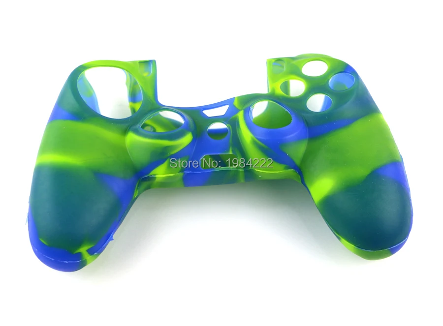 1 قطعة حافظة واقية من السيليكون المموه غطاء قبضة الجلد لجهاز PS4 غطاء حماية لوحدة التحكم في ألعاب الفيديو