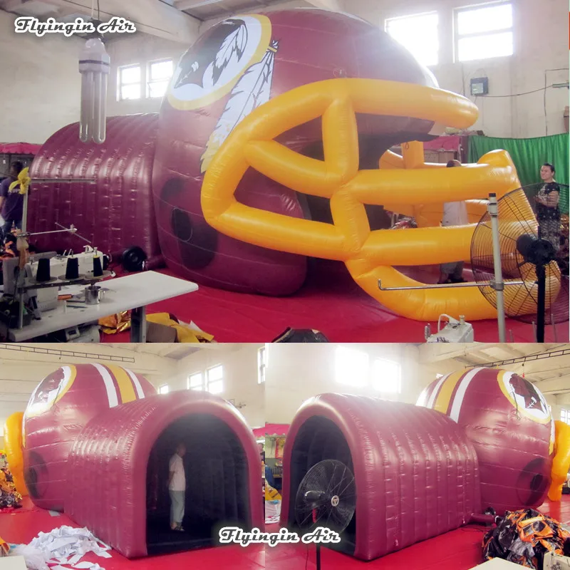 

Customized Inflatable Football Helmet Tunnel 5m*5m Air Blow Up Player Entrance Passage For Sport Match And Game Event