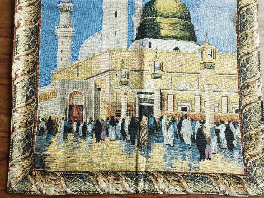 65x102cm Belgian Mecca Mosque Picture Wall Tapestry Moroccan Decor Hanging painting Fabric Goblen Wandkleed Wall Carpet Cloth