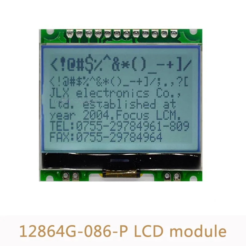 

10pcs/lot 12864 LCD Display Module 12864G-086-P Dot Matrix Module COG with Backlight 4 Serial Interface 5V