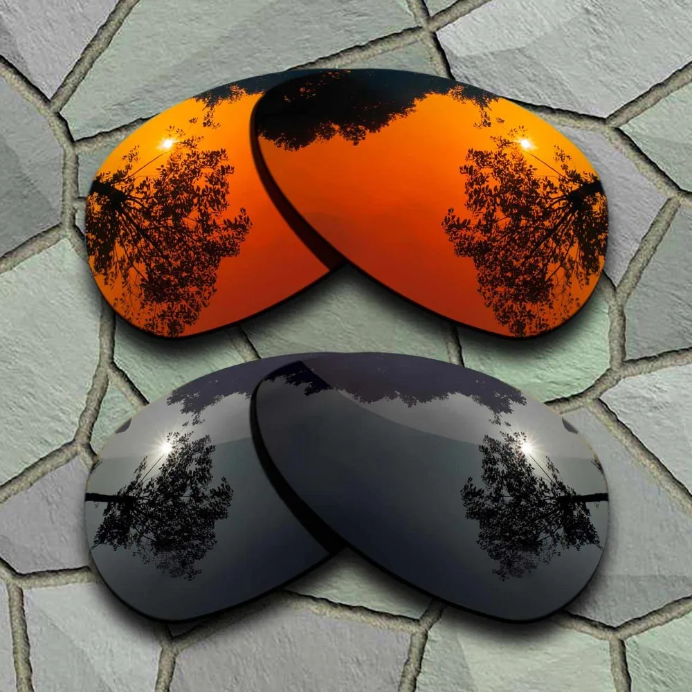 Grey Black&Red Orange Anti-scratch Polarized Replacement Lenses for Oakley Crosshair S