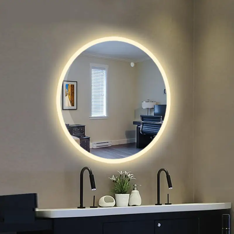 Round Makeup Mirror Led Wall Lamp Wedding Lights Dressing Room Led Mirror Light Bathroom Led Wall Sconce Switch Toilet Arandela