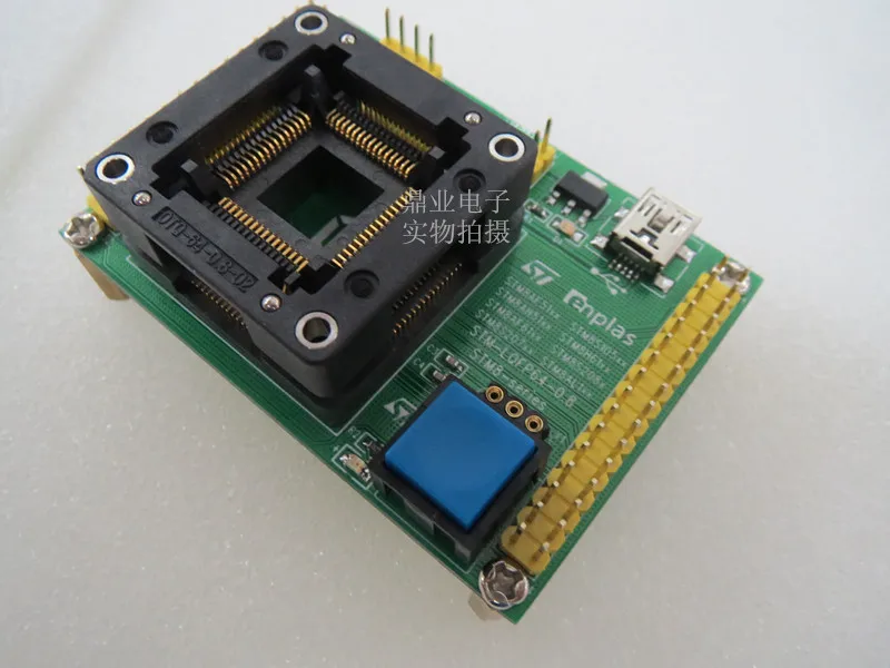 Imagem -03 - Opentop Stm8s Qfp64 Otq640.8-02 Enplas Espaçamento 0.8 mm ic Queima Assento Adaptador Teste Banco de Teste de Soquete de Banco em Estoque