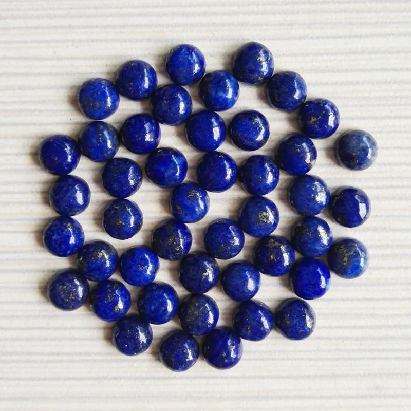 Fashion lapis lazuli 6MM 50pcs/lot Natural Stone Bead Charm high quality DIY round cabochon beads for jewelry making accessories