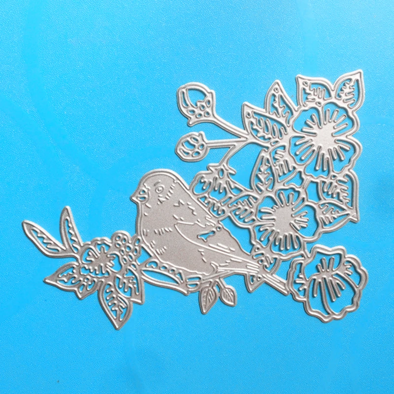 YINISE Bird Flower Metal Cutting Dies For Scrapbooking Stencils DIY Album Cards Decoration Embossing Folder Die Cuts POUNCH Tool