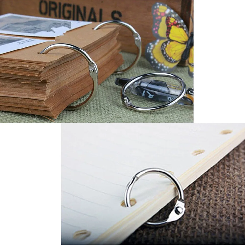 10 pces 1-3/8 polegadas (35mm) diâmetro metal livro solto folha binder anéis