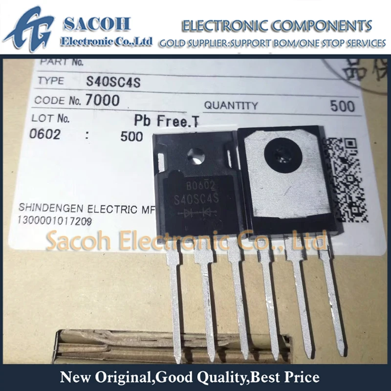 

Refurbished Original 10Pcs/Lot S40SC4S S40SC4ST S40SC4 TO-247 40A 40V Schottky Rectifier Diodes