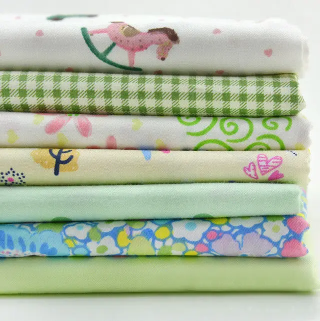 [wamami] 7pcs DIY Cotton Twill Fabric Patchwork Craft Accessory 50*50cm For BJD Doll