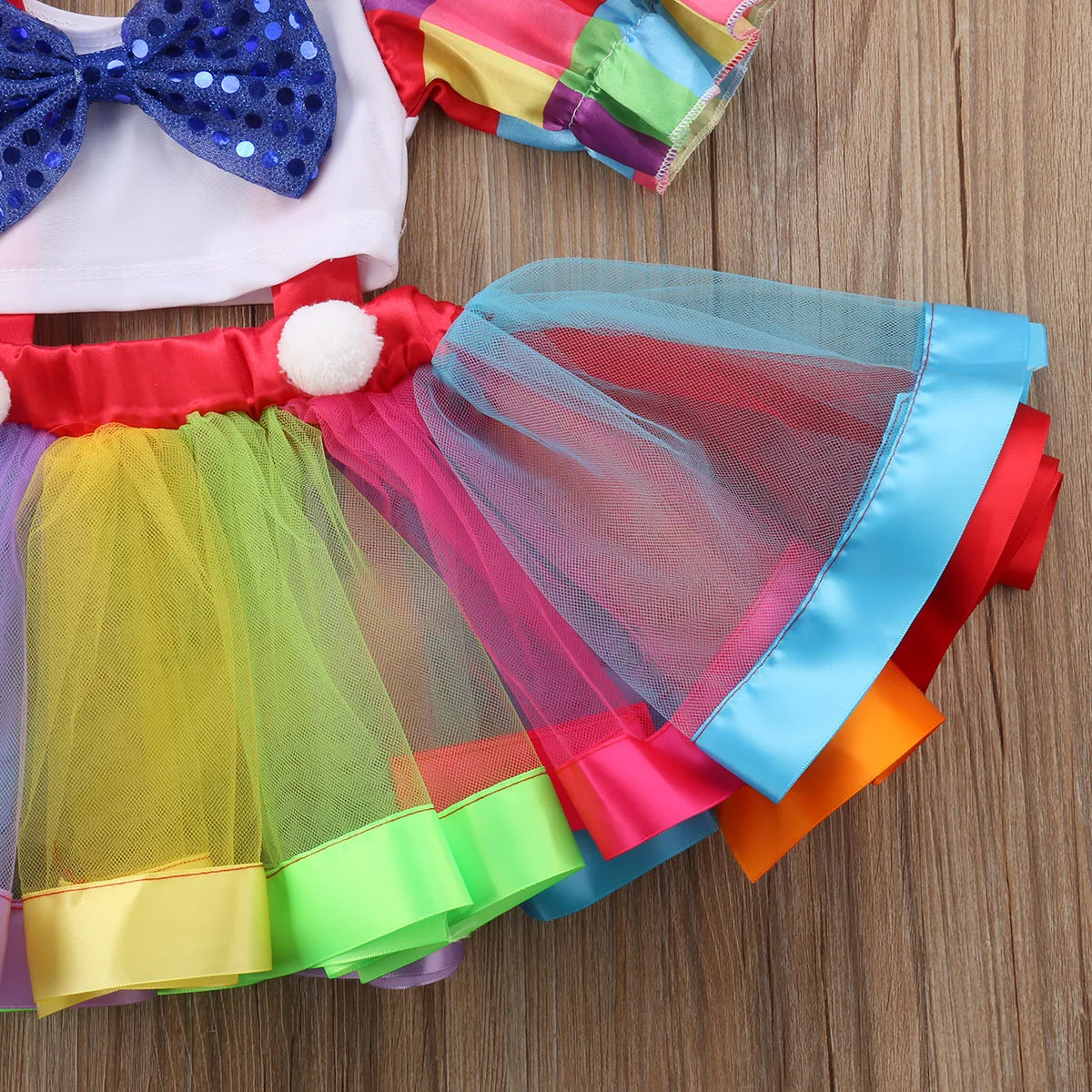 Baby Girl summer clothing set Toddler Kids Circus Party Dress Crop Tops Suspender Dress Outfits Girl Halloween Clothes