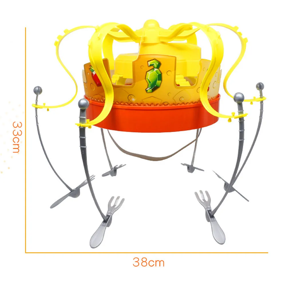 Couronne rotative et chapeau pour enfant, jouet fantaisie, jeu de crosse, snacks, nourriture, fête, cadeaux drôles avec des amis