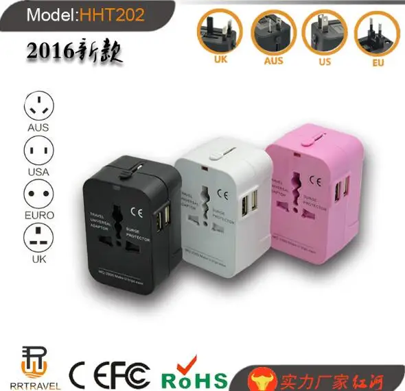 

Portable USB changeover plug International plug adaptor global universal socket